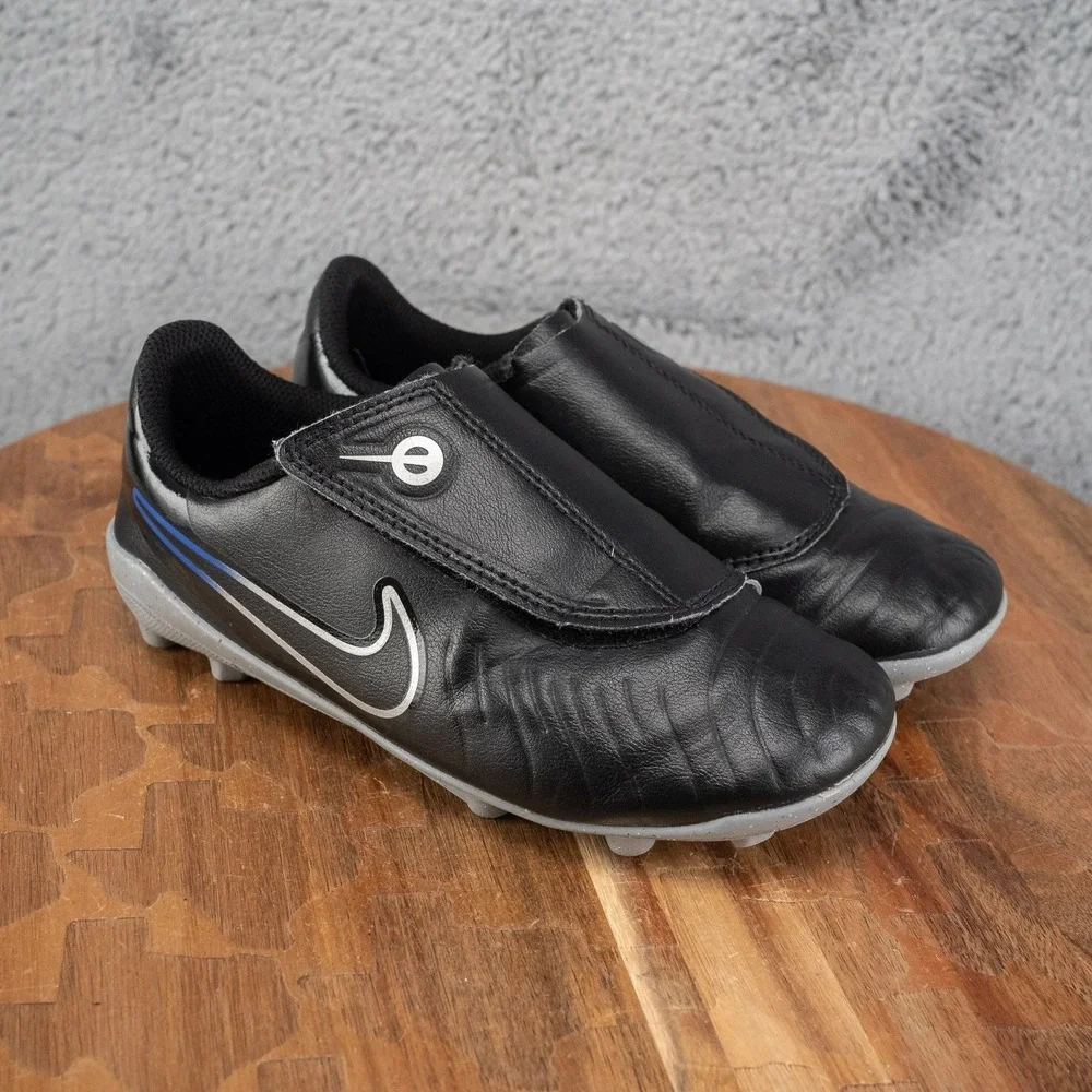 Nike Youth Soccer Cleats Black Blue DV4356-040 US Size 13C EUR Size 31